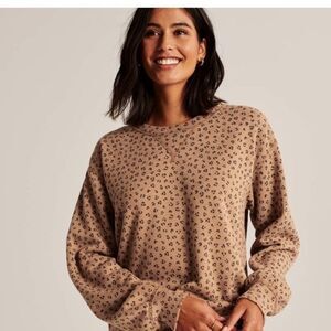 Abercrombie & Fitch Animal Print Sweatshirt Size: S​